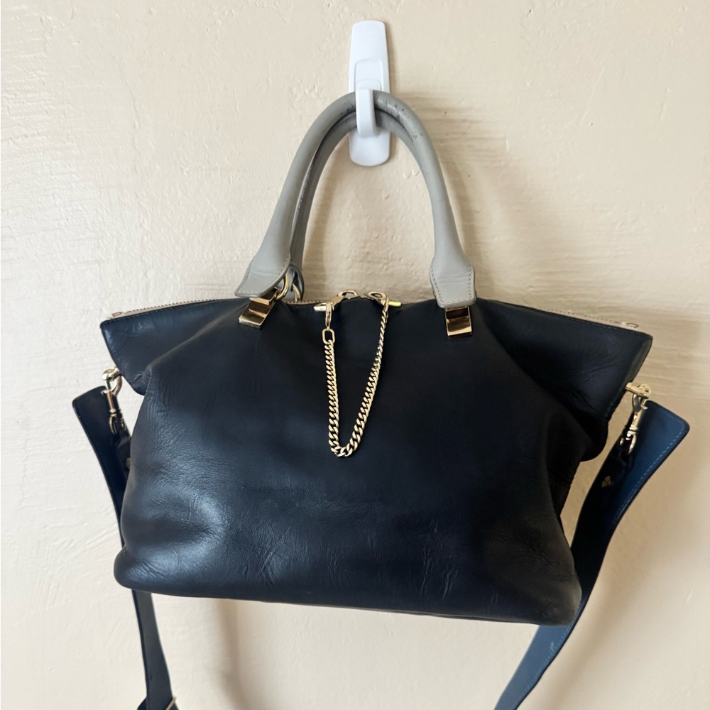 Chloe Baylee Street Leather Medium Shoulder Bag w/ Crossbody Strap